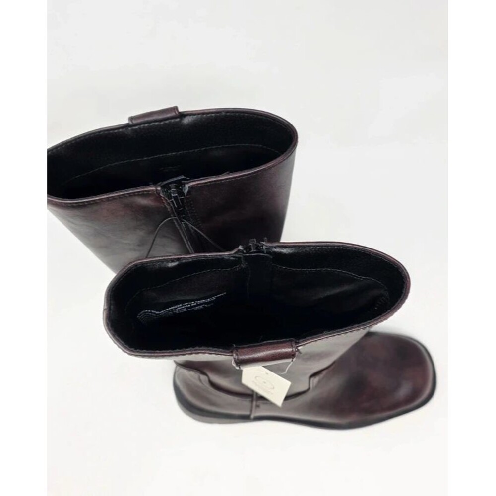 No Boundaries Lug Sole Mid-Calf Zip Boots Chocolate Brown Women's Size 8 NWT - Picture 8 of 12
